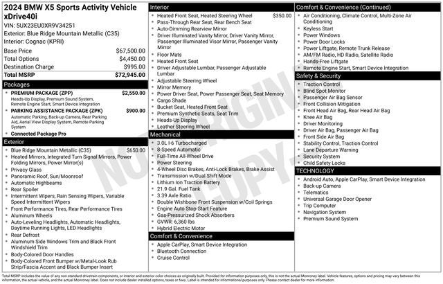 2024 BMW X5 xDrive40i