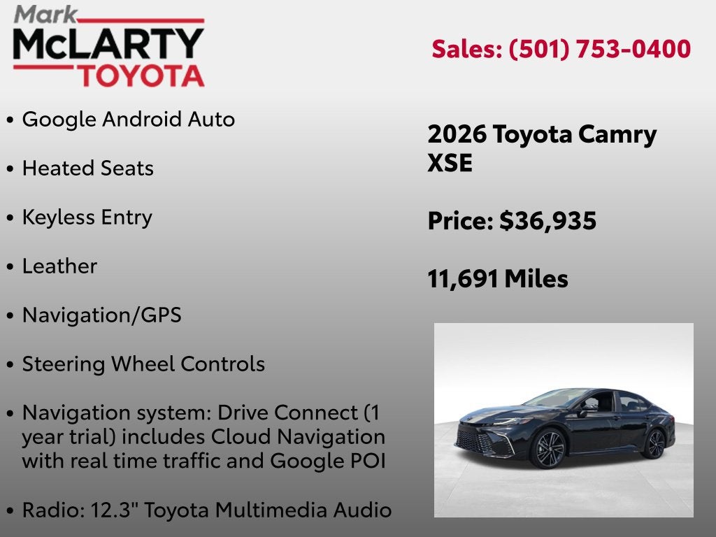 2026 Toyota Camry XSE