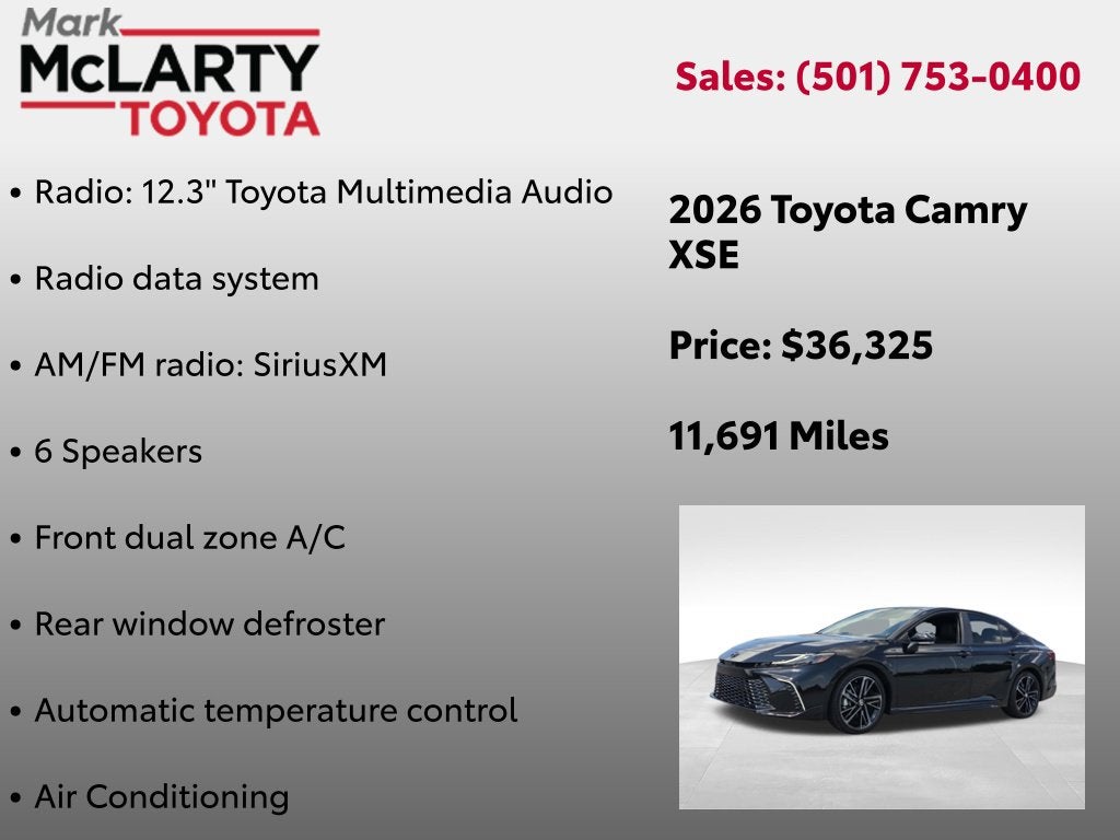 2026 Toyota Camry XSE