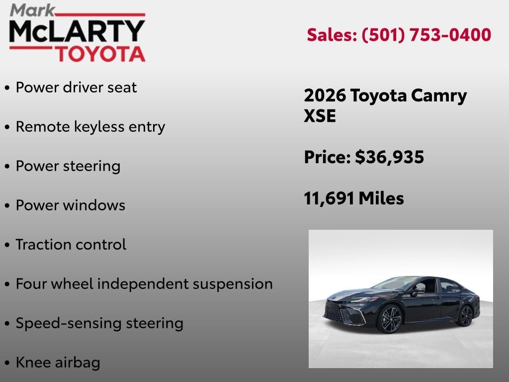 2026 Toyota Camry XSE