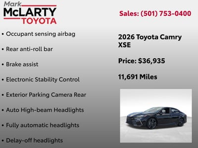 2026 Toyota Camry XSE