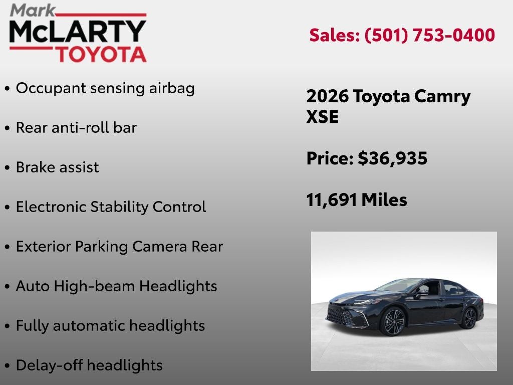 2026 Toyota Camry XSE