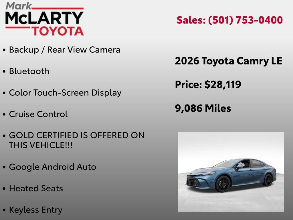 2026 Toyota CAMRY LE