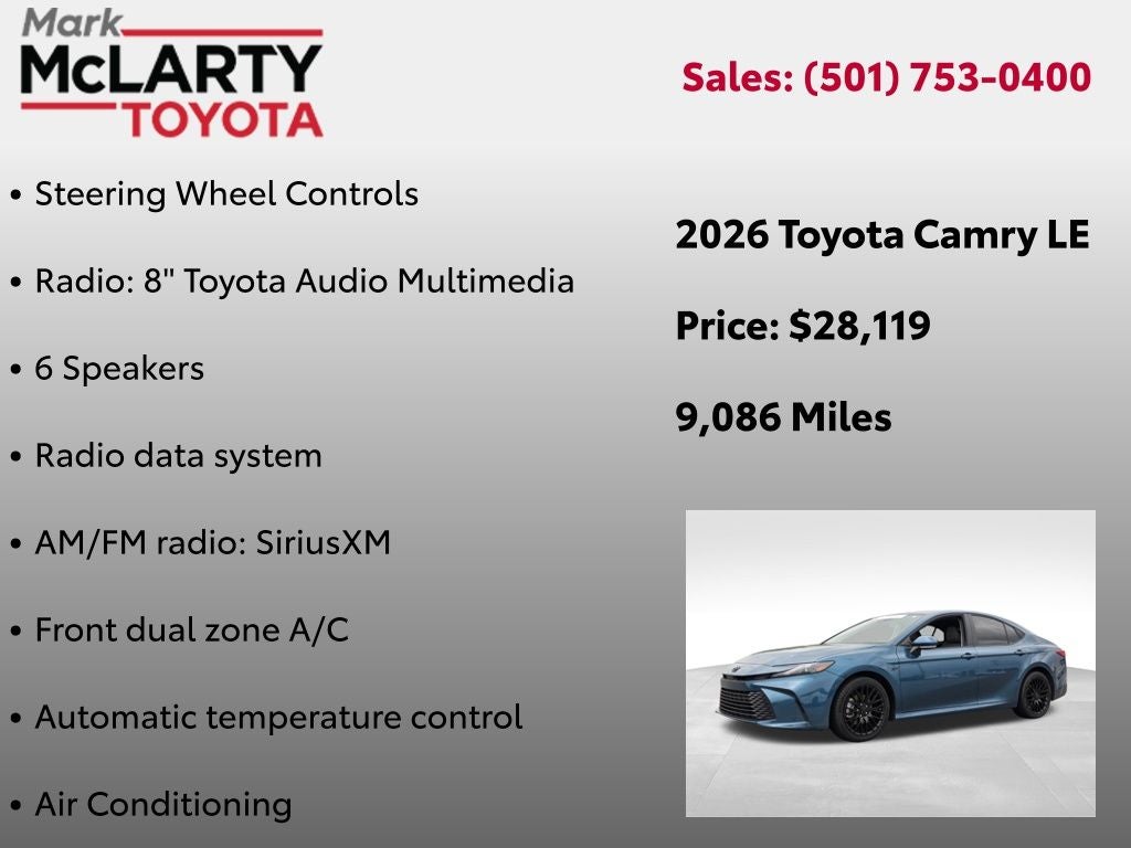 2026 Toyota CAMRY LE