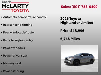 2026 Toyota HIGHLANDER Limited