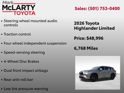 2026 Toyota HIGHLANDER Limited