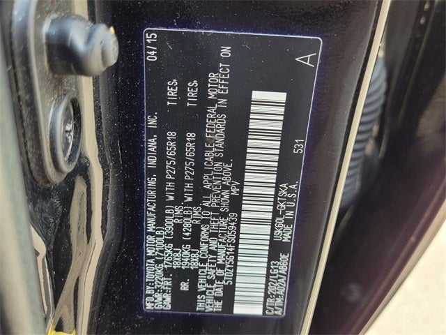 2015 Toyota Sequoia SR5 5.7L