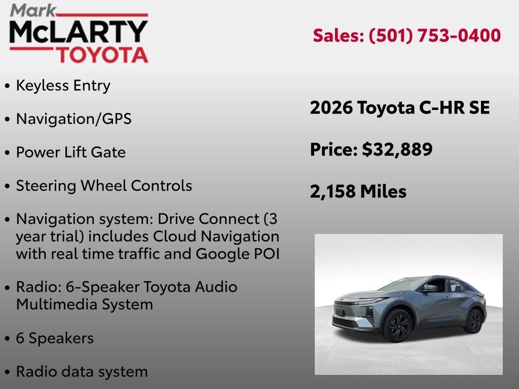 2026 Toyota C-HR SE