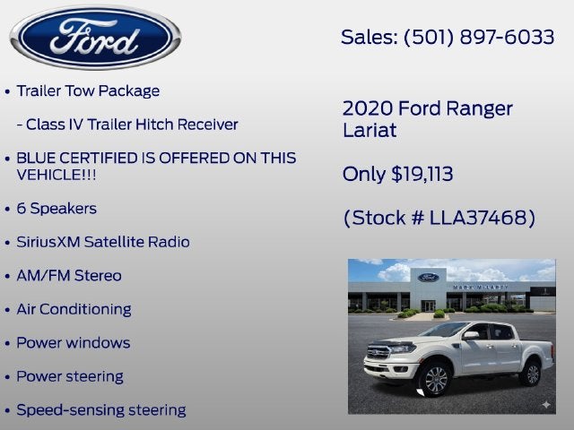 2020 Ford Ranger Lariat