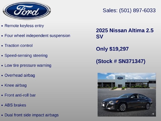 2025 Nissan Altima 2.5 SV