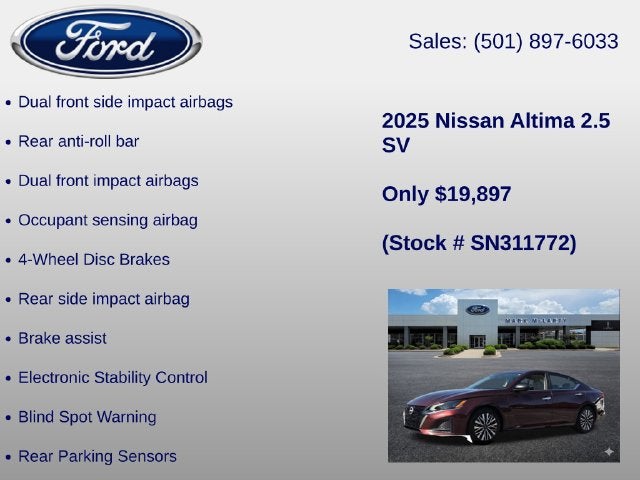 2025 Nissan Altima 2.5 SV