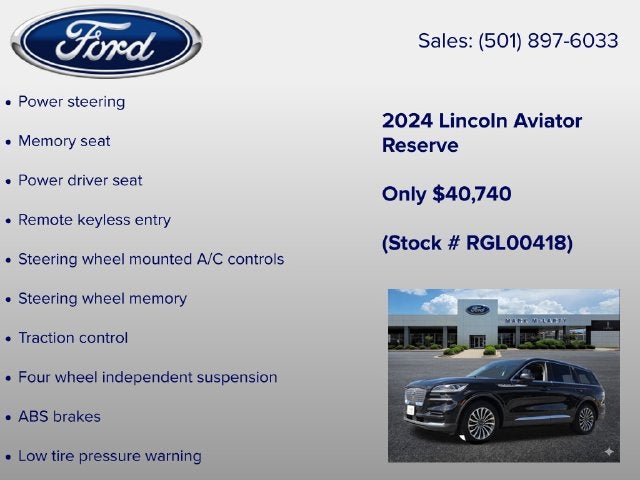 2024 Lincoln Aviator Reserve Premium