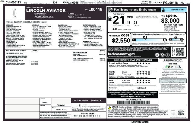 2024 Lincoln Aviator Reserve Premium