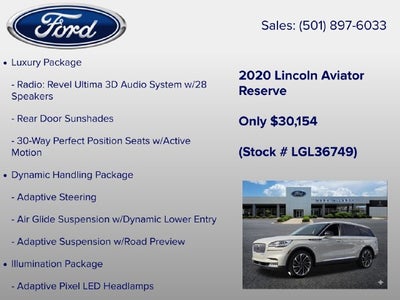 2020 Lincoln Aviator Reserve Premium