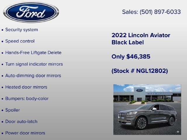 2022 Lincoln Aviator Black Label Premium