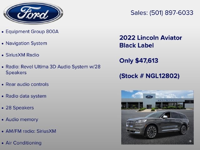 2022 Lincoln Aviator Black Label Premium