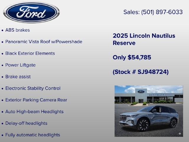 2025 Lincoln Nautilus Reserve