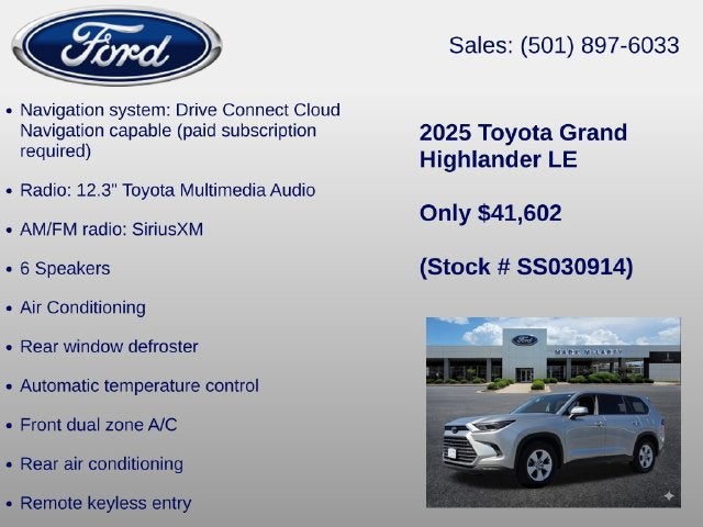 2025 Toyota Grand Highlander LE