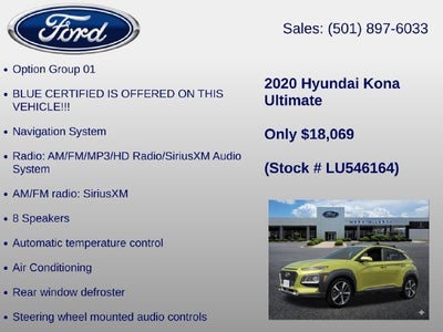 2020 Hyundai Kona Ultimate