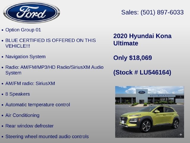 2020 Hyundai Kona Ultimate