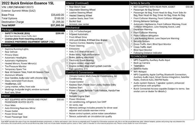 2022 Buick Envision Essence