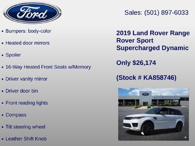 2019 Land Rover Range Rover Sport Supercharged