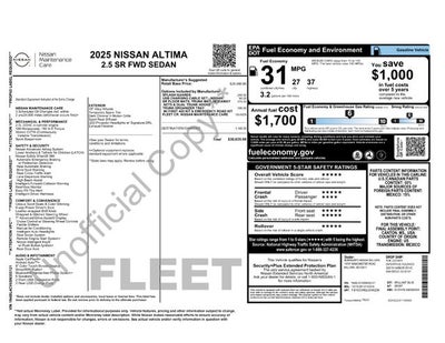 2025 Nissan Altima 2.5 SR