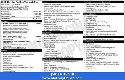 2019 Chrysler Pacifica Touring L Plus