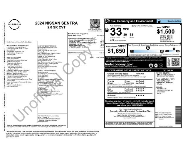 2024 Nissan Sentra SR