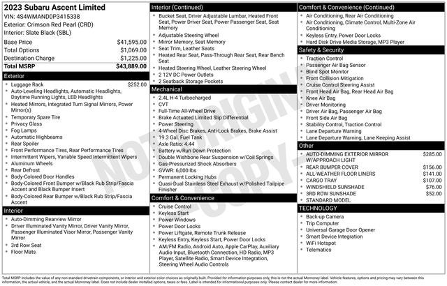2023 Subaru Ascent Limited