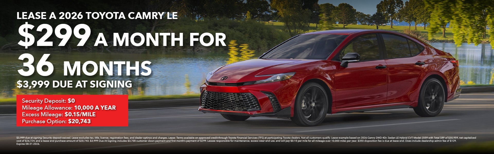 Lease a 2026 Toyota Camry LE