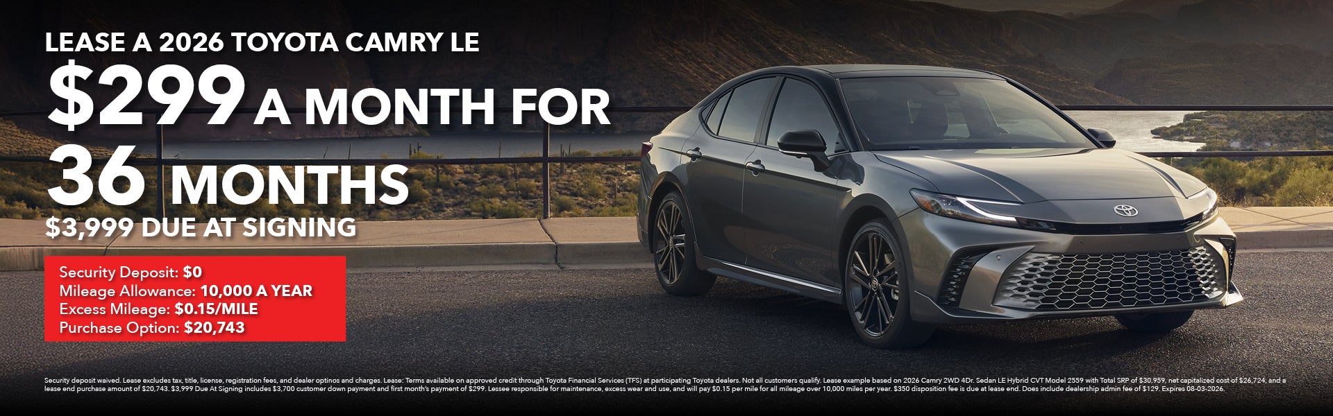 Lease a 2026 Toyota Camry LE