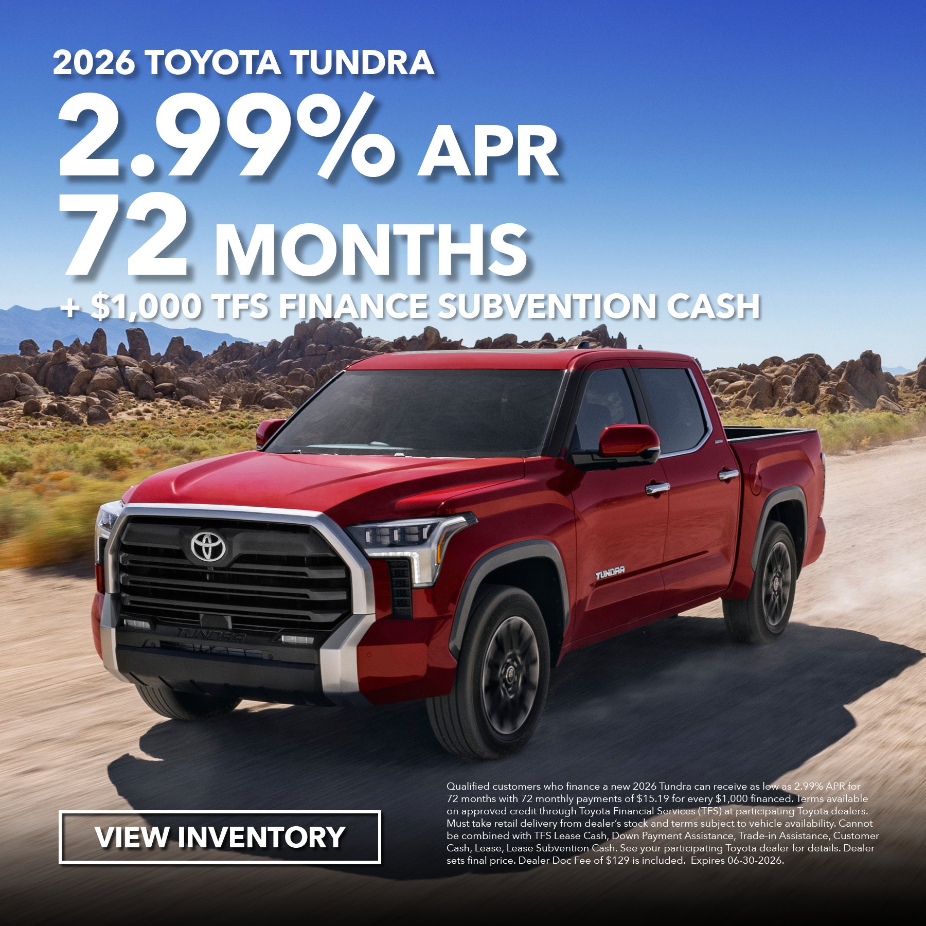 2026 Toyota Tundra Promotion
